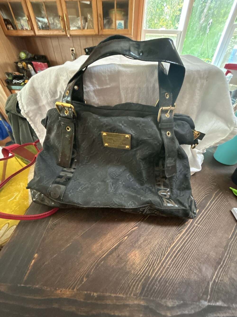 Louis Vuitton Black Monogram Denim Canvas Tote Bag